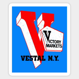 Victory Market Former Vestal NY Grocery Store Logo Magnet